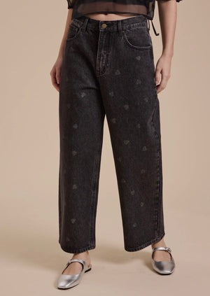 Heart Denim Pants