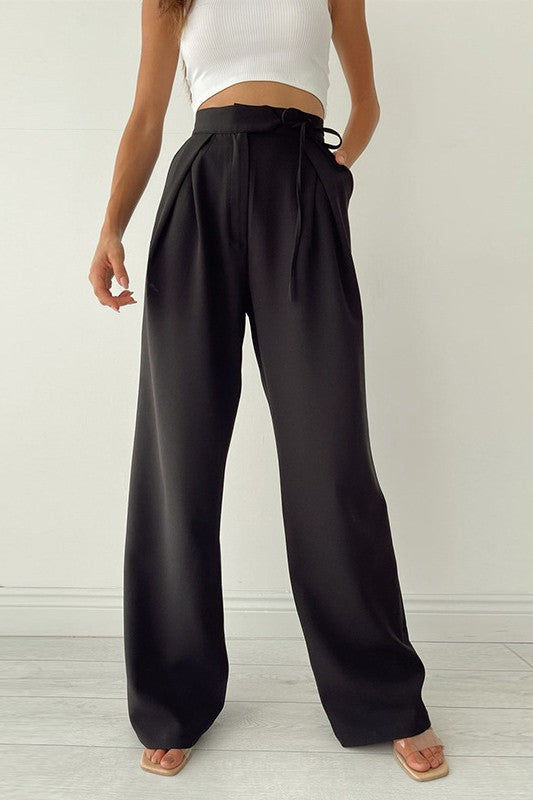 Elle & Co. Tie Bandage Wide Leg Trouser