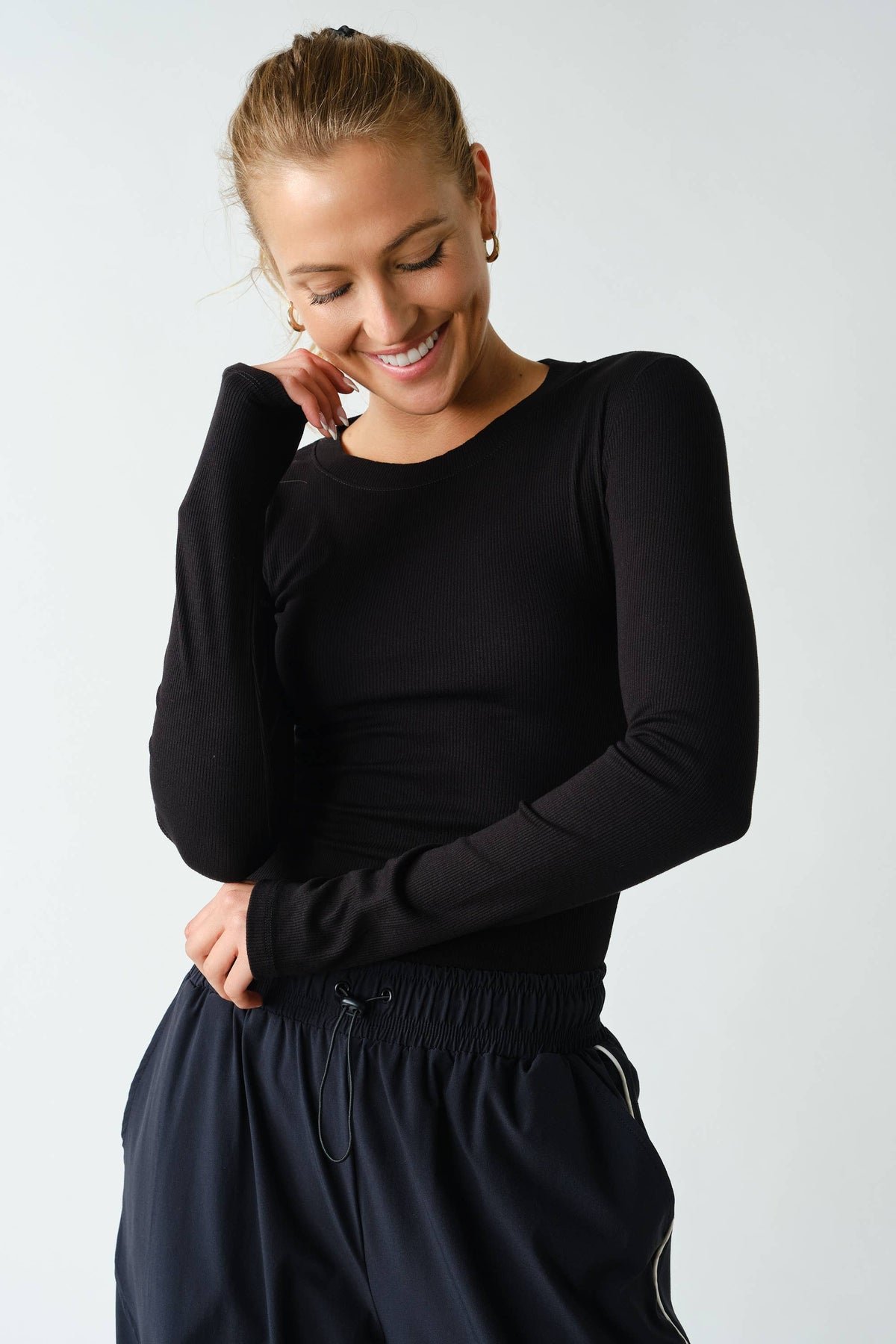 Essential Micro-Ribbed Athleisure Top