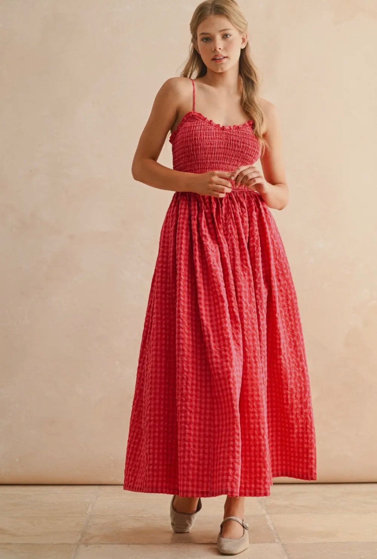 Cherry Gingham Dress