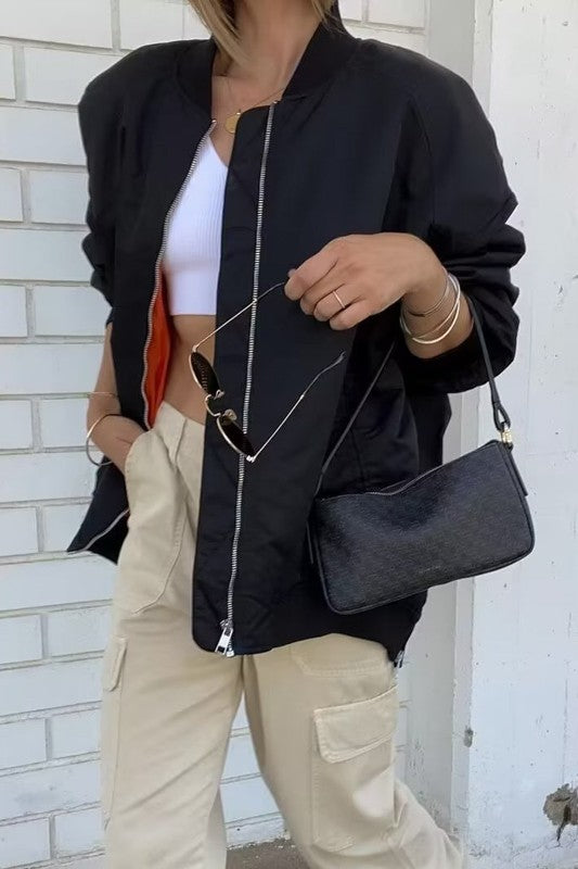 Elle & Co. Bomber Jacket