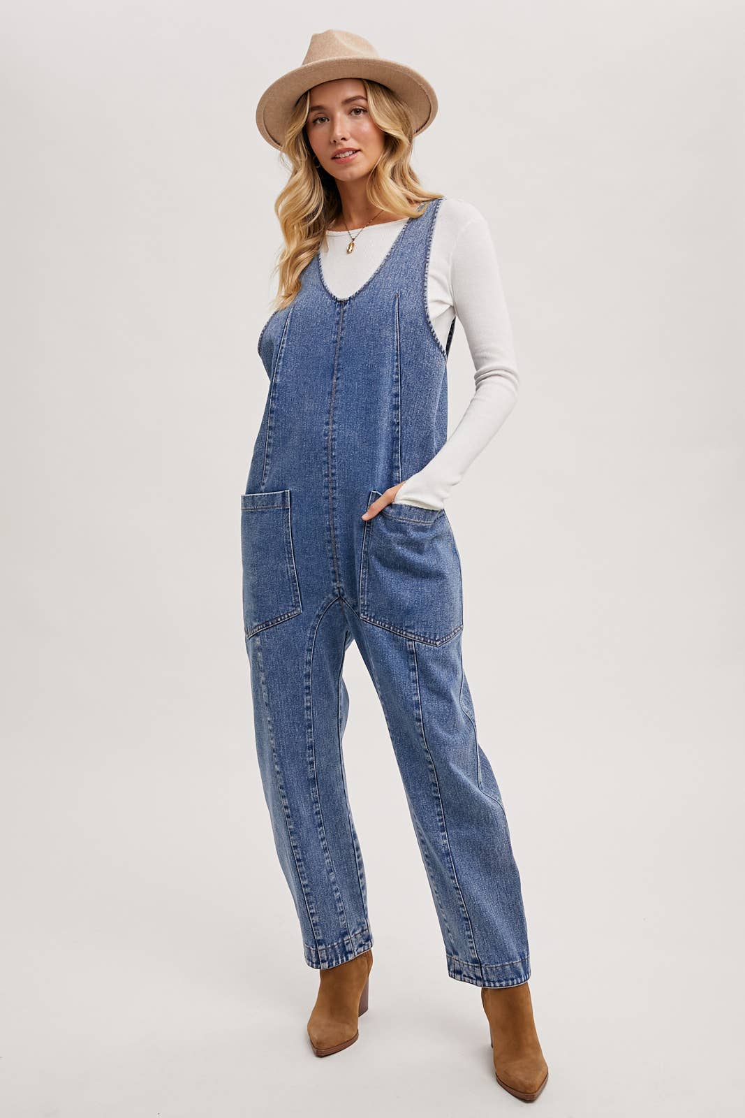 Aria Denim Jumpsuit