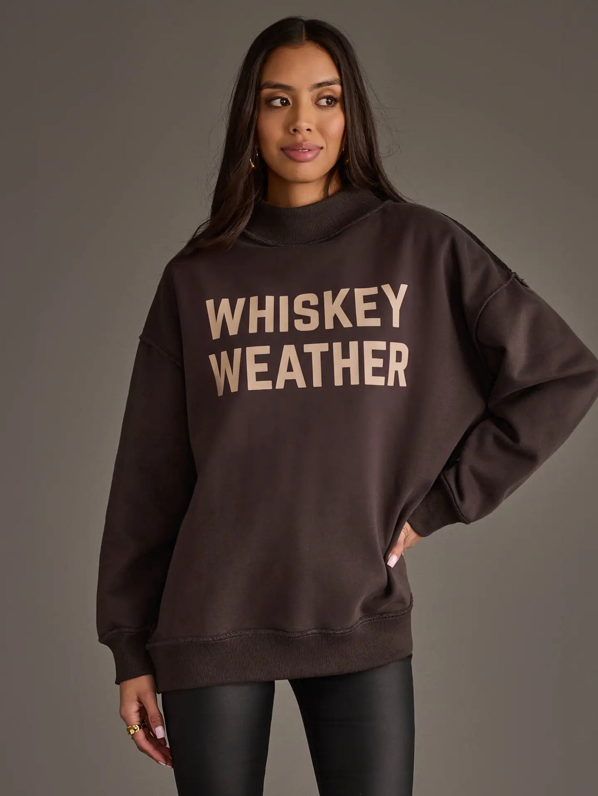 Whiskey + Bourbon Weather Reversible Mockneck