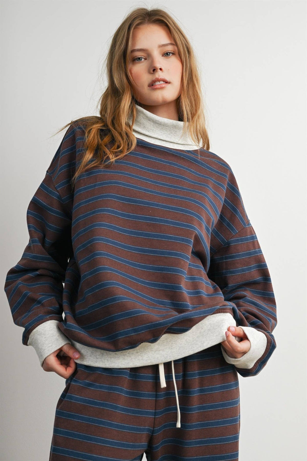Jaidyn Striped Mockneck