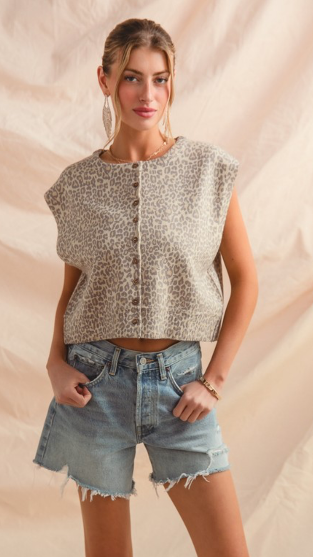 Vintage Leopard Vest Top
