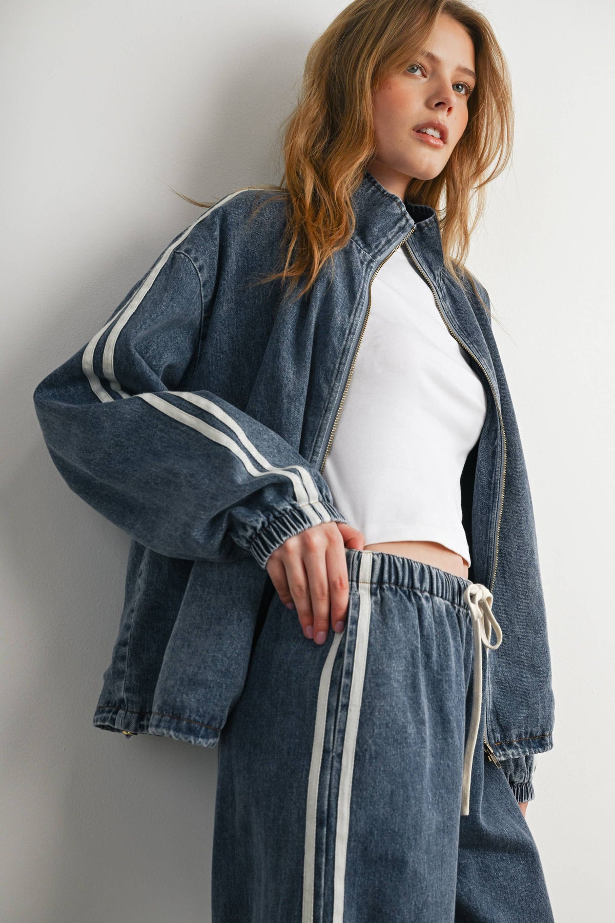Oversized Zip-Up Track Jacket