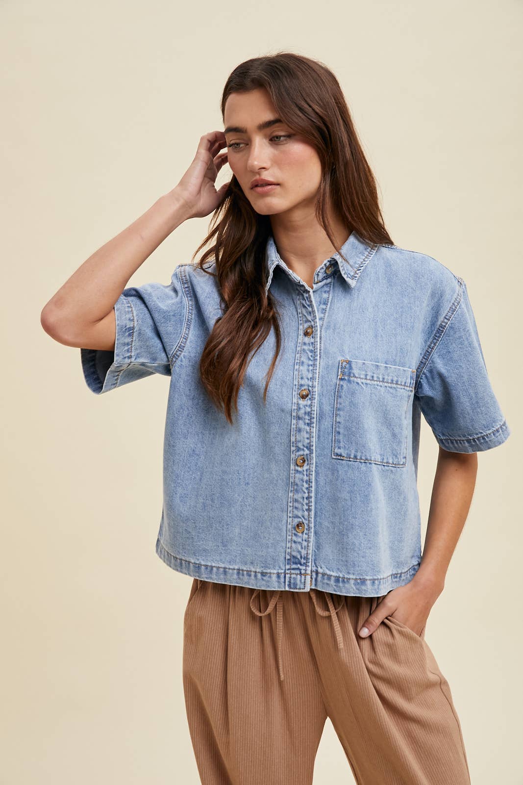 Brooke Denim Top