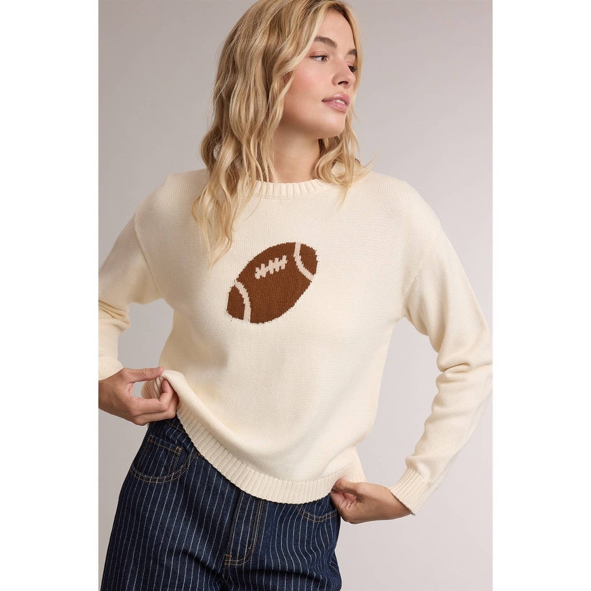 Football Knit Sweater