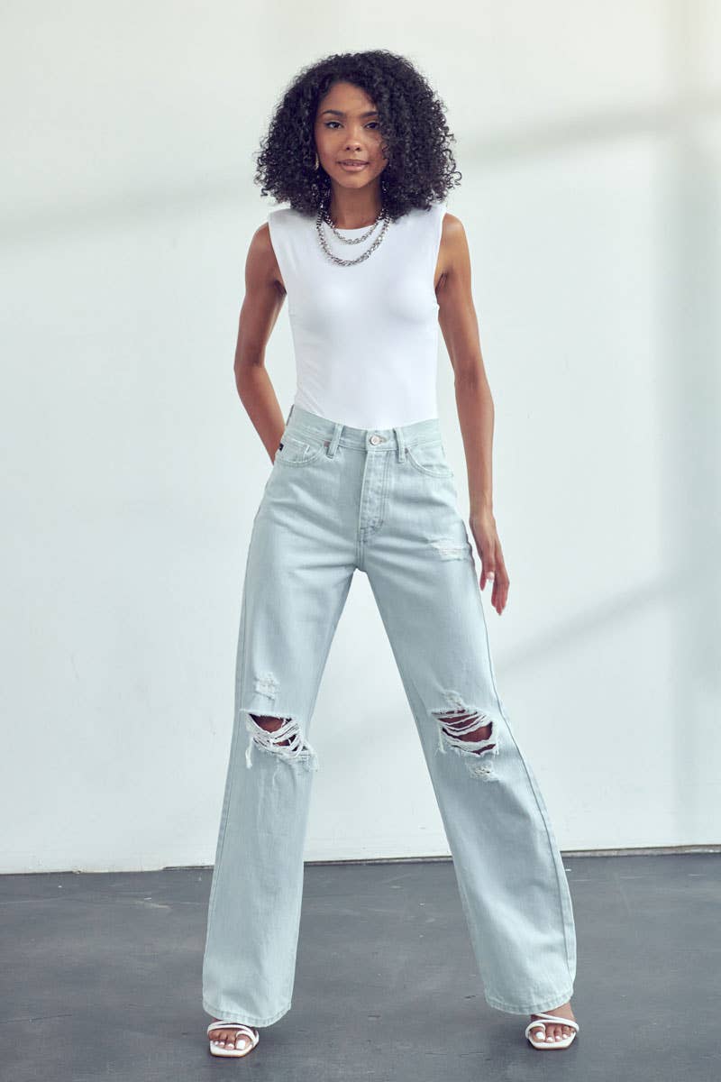 Aaliyah 90's Flare Jeans - Black Birch Co