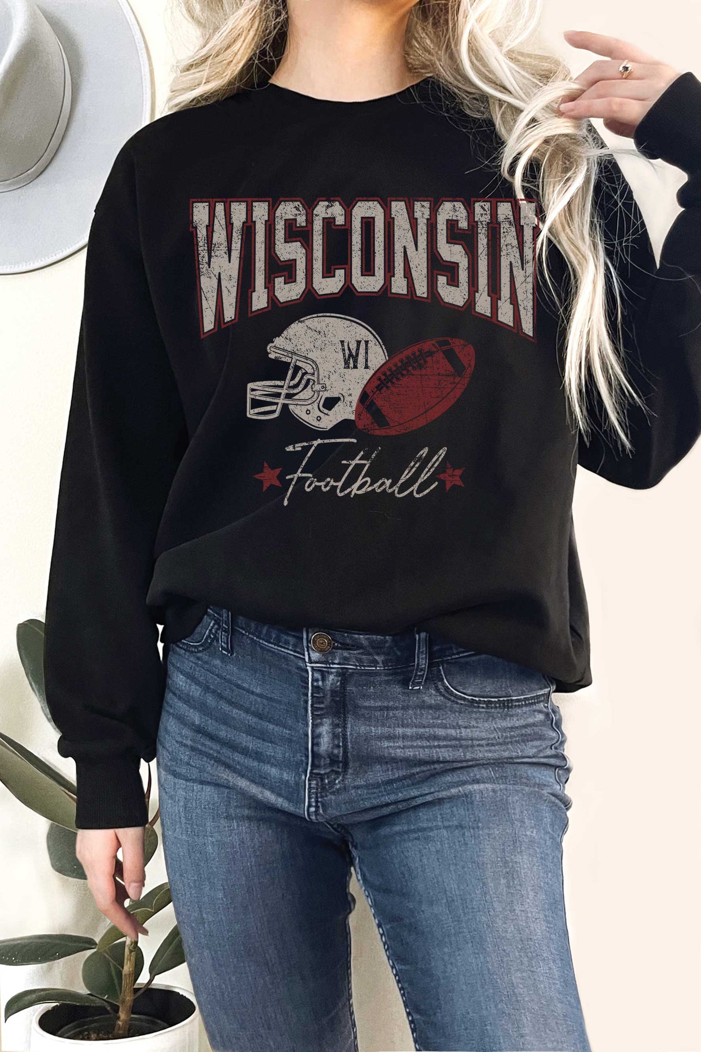 Wisconsin Football Crew - Black