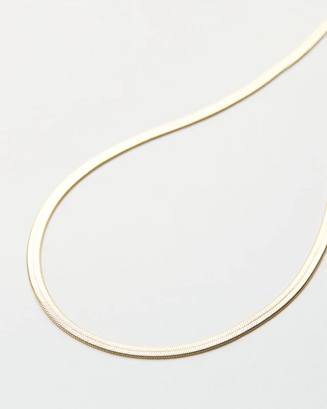 Paved Herringbone Chain Necklace - Black Birch Co
