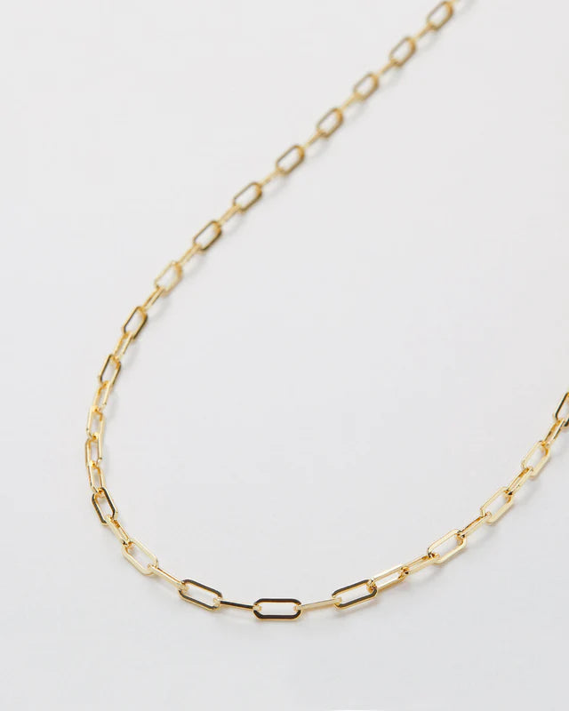 Connected Delicate Paperclip Chain Necklace - Black Birch Co